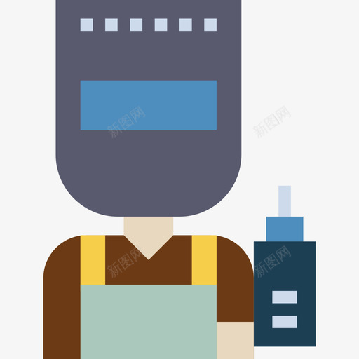 焊工专业15扁平图标svg_新图网 https://ixintu.com 专业 扁平 焊工
