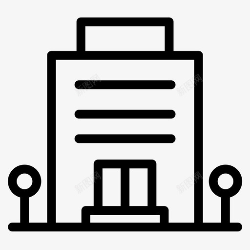 大厦酒店131轮廓图标svg_新图网 https://ixintu.com 大厦 轮廓 酒店