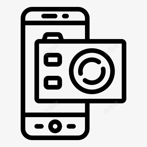 智能手机摄像头百万像素视频图标svg_新图网 https://ixintu.com 智能手机摄像头 百万像素 视频