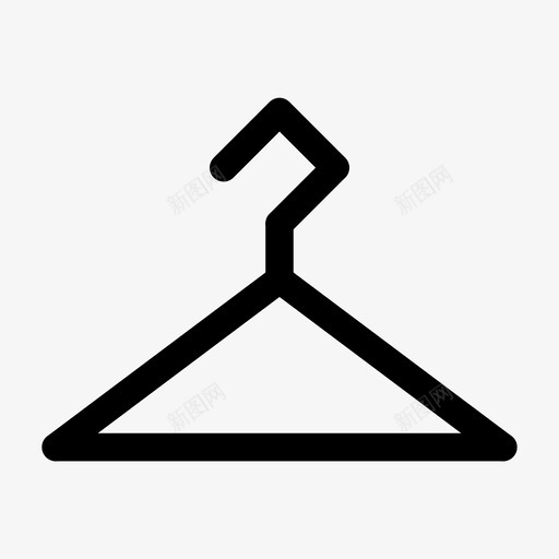 衣架服装时装图标svg_新图网 https://ixintu.com 带圆 时装 服装 直线 衣架 衣柜