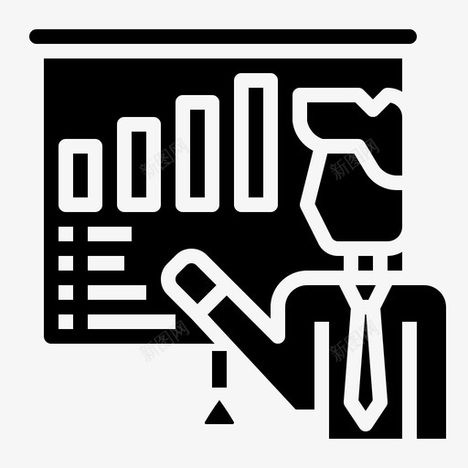 演示板图标svg_新图网 https://ixintu.com businesssolid 图形 报表 演示 设计
