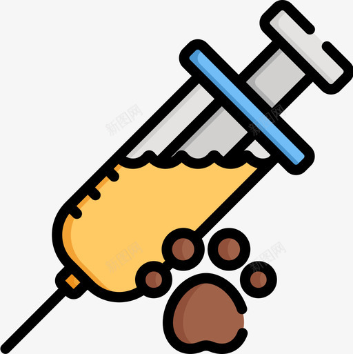 注射器宠物店54线性颜色图标svg_新图网 https://ixintu.com 宠物 注射器 线性 颜色