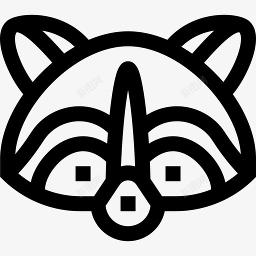 浣熊动物46直系图标svg_新图网 https://ixintu.com 动物 浣熊 直系