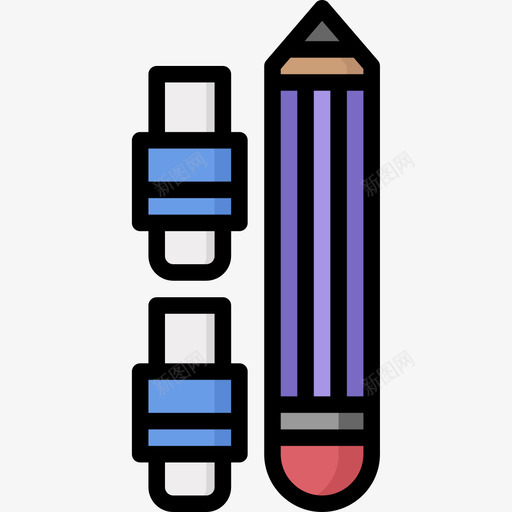 编辑工具办公文具10线颜色图标svg_新图网 https://ixintu.com 办公文具 工具 编辑 颜色