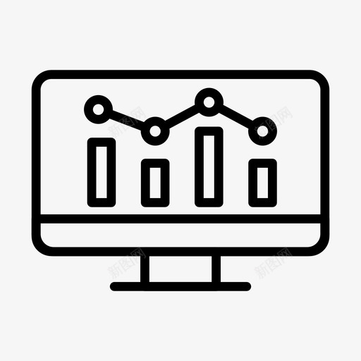 分析图图表lcd图标svg_新图网 https://ixintu.com lcd 分析图 图表 屏幕 财务线字形64px