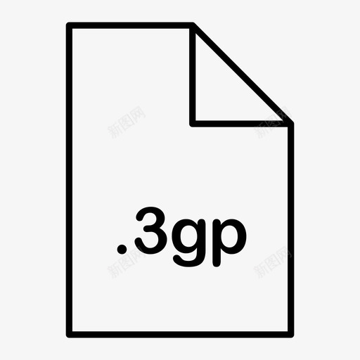 3gp文件格式图标svg_新图网 https://ixintu.com 3gp 文件 格式 类型