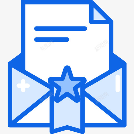 信封办公室108蓝色图标svg_新图网 https://ixintu.com 信封 办公室108 蓝色