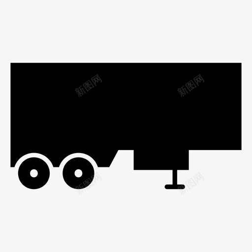 半挂车货物停放图标svg_新图网 https://ixintu.com 停放 半挂车 货物 运输 道路