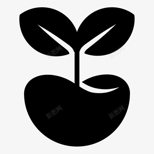 植物生态绿色图标svg_新图网 https://ixintu.com 树叶 植物 生态 绿色