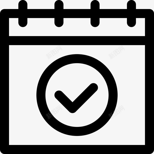 日历投票选举直线图标svg_新图网 https://ixintu.com 投票 日历 直线 选举