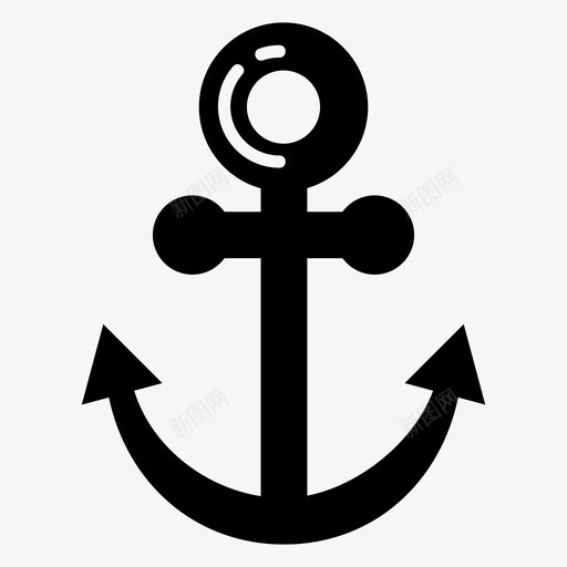 锚船航海图标svg_新图网 https://ixintu.com 海上 航海