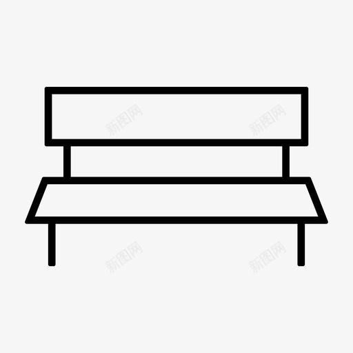 椅子长凳座位图标svg_新图网 https://ixintu.com 假期 坐 座位 椅子 等候椅 长凳