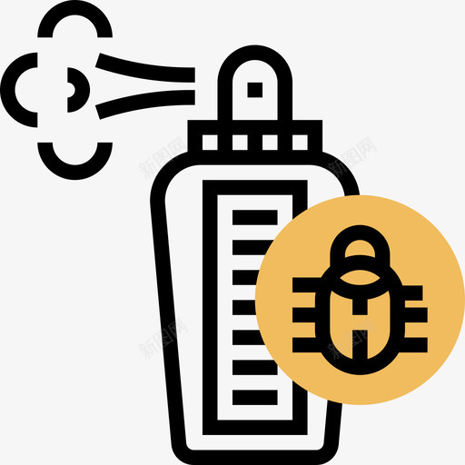 驱虫剂宠物店48黄影图标svg_新图网 https://ixintu.com 宠物 驱虫剂 黄影