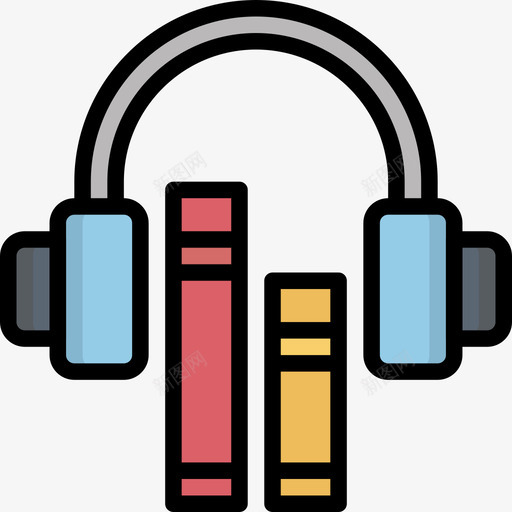 有声读物教育172线性颜色图标svg_新图网 https://ixintu.com 教育 有声 线性 读物 颜色