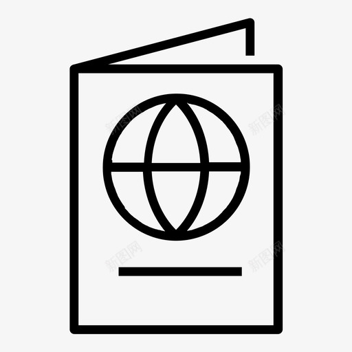 护照证件身份证图标svg_新图网 https://ixintu.com 护照 旅行 证件 身份证 酒店线路图标集1