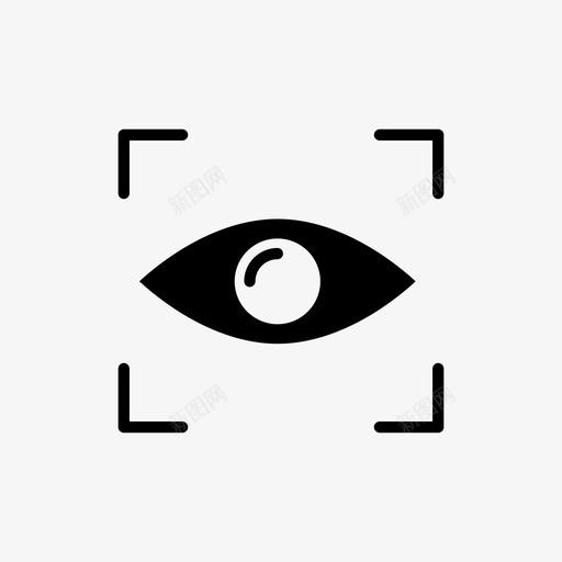 眼睛扫描仪识别保护图标svg_新图网 https://ixintu.com 保护 安全 扫描仪 眼睛 视网膜 识别
