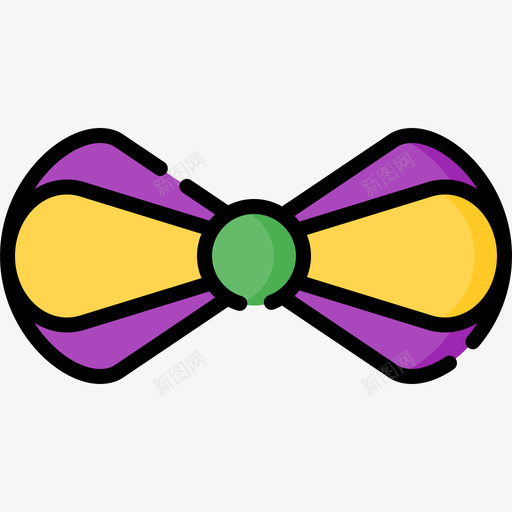 领结mardigras14线性颜色图标svg_新图网 https://ixintu.com gras mardi 线性 领结 颜色