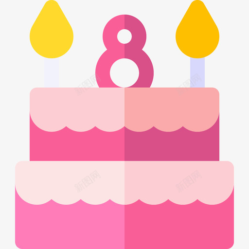 蛋糕妇女节9平的图标svg_新图网 https://ixintu.com 妇女节9 平的 蛋糕
