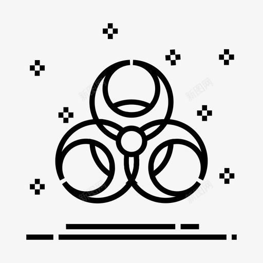 生物危害危险放射性图标svg_新图网 https://ixintu.com 危险 放射性 生物危害 科学 警告