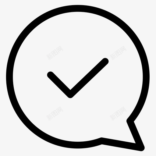 勾选基本图标6轮廓svg_新图网 https://ixintu.com 勾选 图标 基本 轮廓