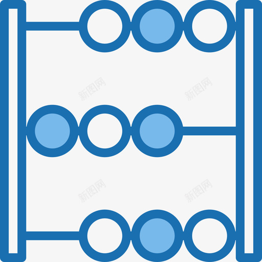 算盘教育和学习9蓝色图标svg_新图网 https://ixintu.com 教育和学习9 算盘 蓝色