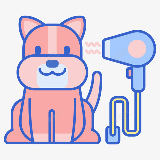 猫宠物美容2线性颜色图标svg_新图网 https://ixintu.com 宠物美容 线性 颜色