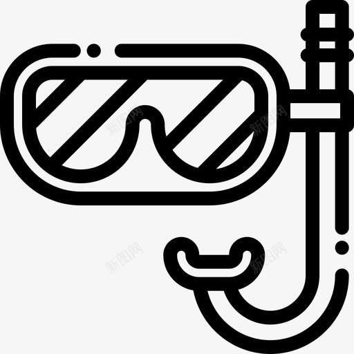 潜水面罩极限运动18直线型图标svg_新图网 https://ixintu.com 极限运动 潜水 直线 线型 面罩