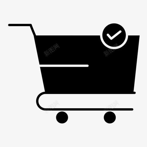 支票包购物车图标svg_新图网 https://ixintu.com 字形 实心 支票 电子商务 购物 购物车