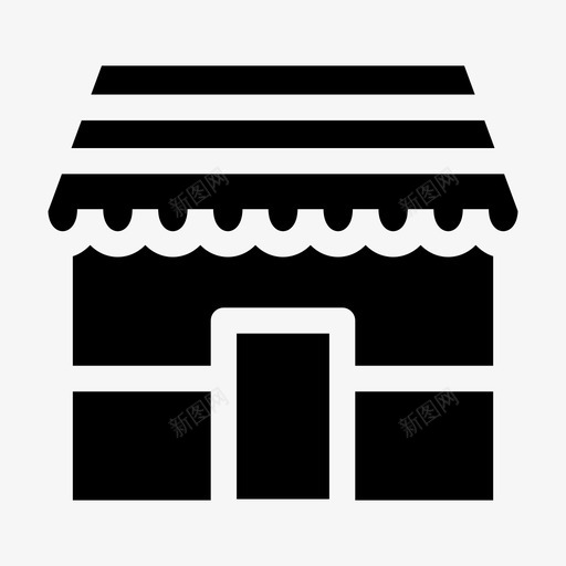 市场电子商务商店图标svg_新图网 https://ixintu.com 供应商 商店 市场 电子商务 购物