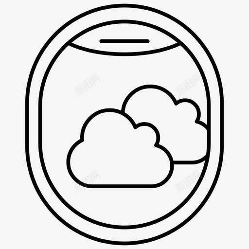 飞机窗口天空航空轮廓图标svg_新图网 https://ixintu.com 图标 天空 窗口 航空 轮廓 飞机