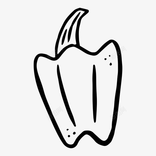 甜椒食物辣的图标svg_新图网 https://ixintu.com 甜椒 素食 蔬菜 辣的 食物