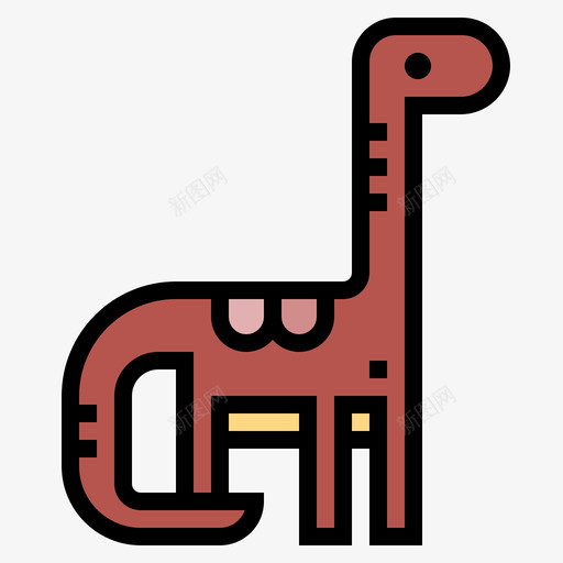 Phuwiangosaurus恐龙7线形颜色图标svg_新图网 https://ixintu.com Phuwiangosaurus 恐龙 线形 颜色