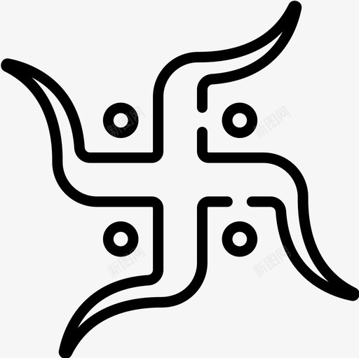 Swastic刻度盘3线性图标svg_新图网 https://ixintu.com Swastic 刻度盘3 线性