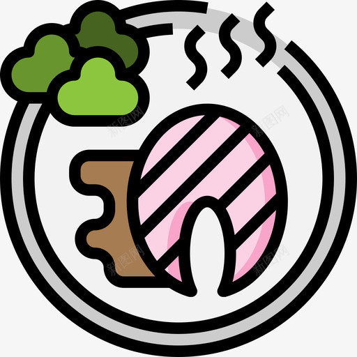烹饪烧烤和烧烤派对3线性颜色图标svg_新图网 https://ixintu.com 派对 烧烤 烹饪 线性 颜色