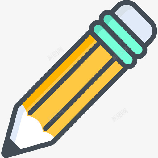 铅笔博客5双色图标svg_新图网 https://ixintu.com 博客 双色 铅笔