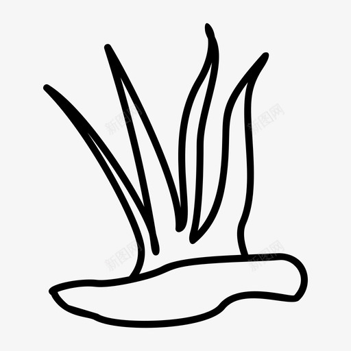 草草叶自然图标svg_新图网 https://ixintu.com 公园 春天 自然 草 草叶