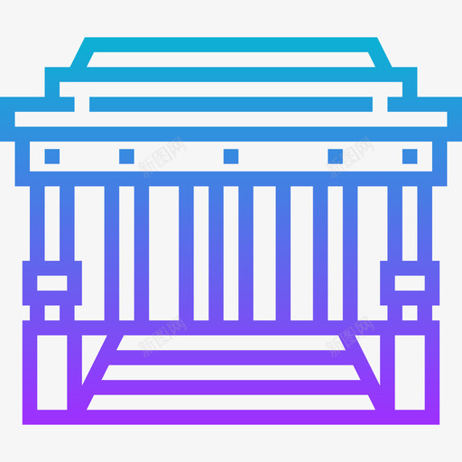 纪念馆美国2号梯度图标svg_新图网 https://ixintu.com 2号 梯度 纪念馆 美国