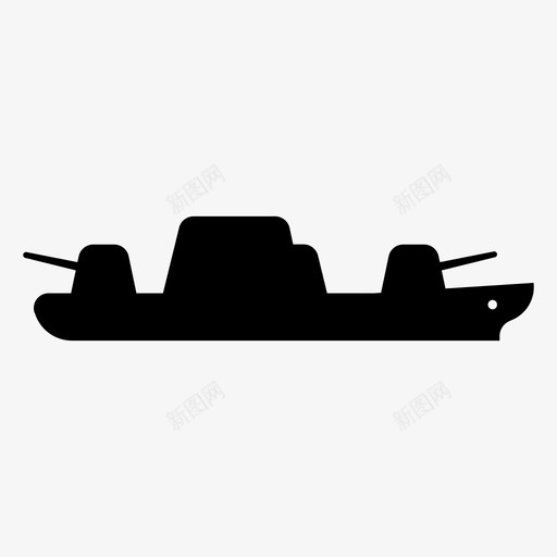 军舰战舰船图标svg_新图网 https://ixintu.com 军舰 战舰 海上 运输
