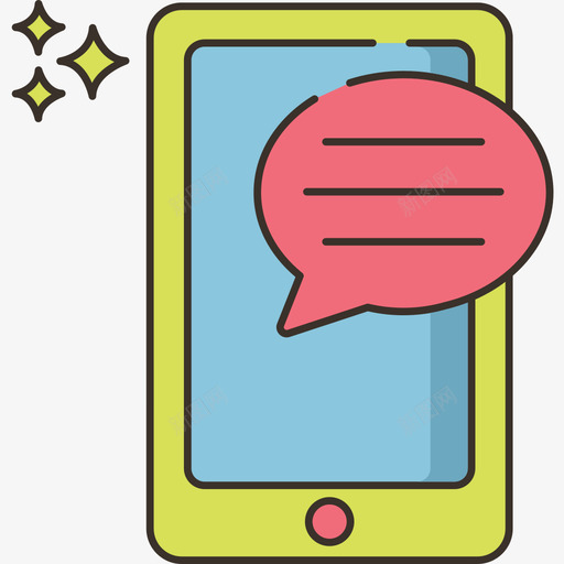 信息媒体传播线条色彩图标svg_新图网 https://ixintu.com 信息 媒体传播 线条 色彩