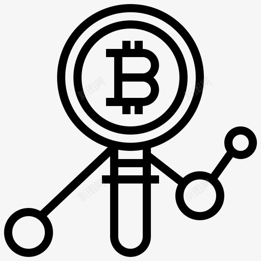 统计比特币94线性图标svg_新图网 https://ixintu.com 比特币94 线性 统计