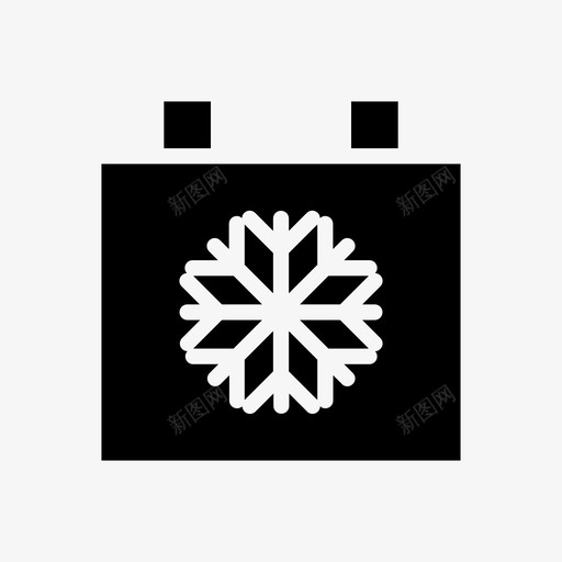 冬季日历日期图标svg_新图网 https://ixintu.com 冬季 字形 日历 日期