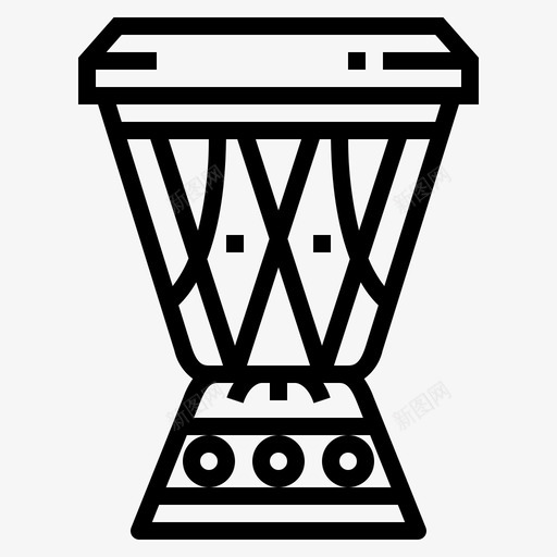 鼓非洲6线状图标svg_新图网 https://ixintu.com 线状 非洲