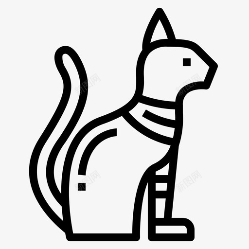 猫埃及27直系图标svg_新图网 https://ixintu.com 埃及 直系