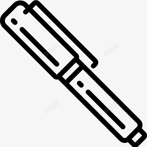 钢笔文具56直线型图标svg_新图网 https://ixintu.com 文具56 直线型 钢笔
