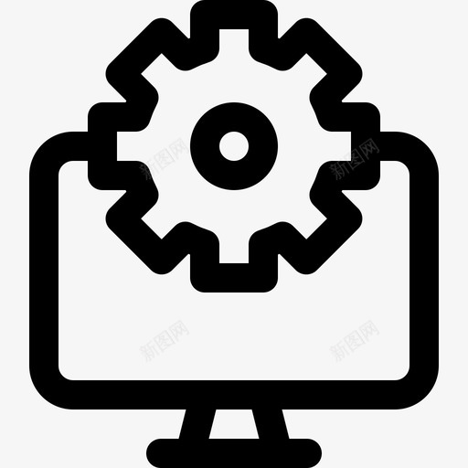 电脑设置显影机齿轮图标svg_新图网 https://ixintu.com 显影机 电脑设置 硬盘 维护 齿轮