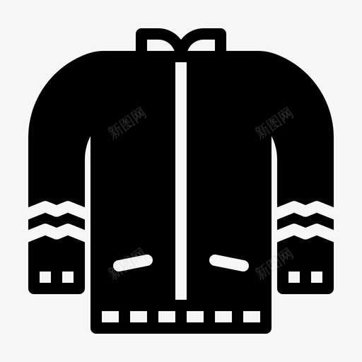 夹克衣服保暖图标svg_新图网 https://ixintu.com 保暖 冬天 冬天铭文 夹克 衣服