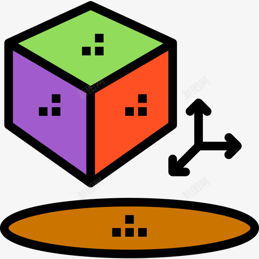 3dvr数字线性彩色图标svg_新图网 https://ixintu.com 3d vr 彩色 数字 线性