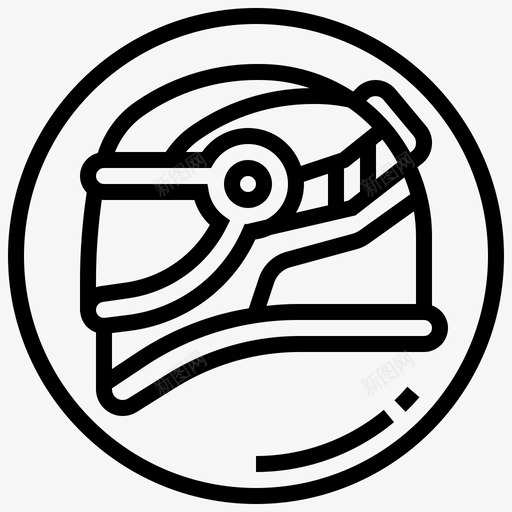 头盔帽子防护图标svg_新图网 https://ixintu.com 头盔 安全 帽子 赛车 防护
