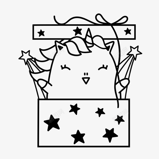 独角兽礼物可爱可爱的独角兽图标svg_新图网 https://ixintu.com kawaii 可爱 套装 爱的 独角 礼物 神话