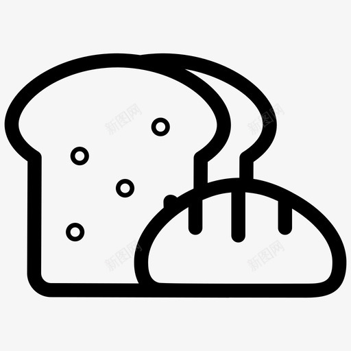 早餐食物三明治图标svg_新图网 https://ixintu.com 三明治 三明治面包 吐司 快餐系列图标 早餐 水果 蔬菜 食物